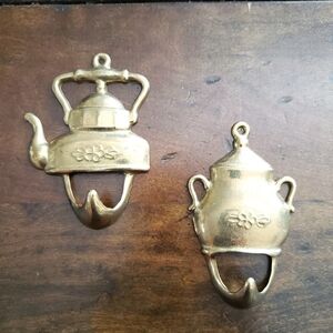 Vintage, Brass Tea Towel/Key Holders